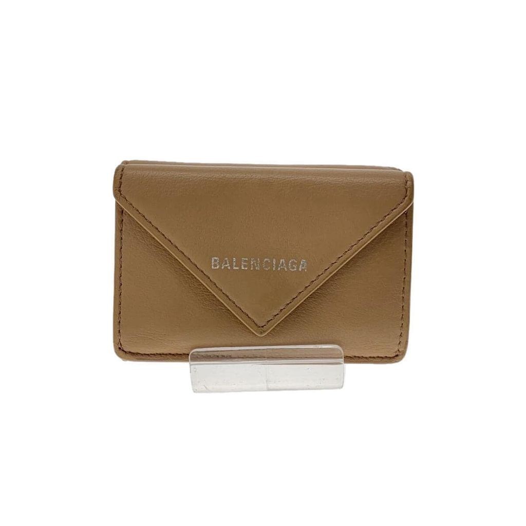 กระเป๋าสตางค์ Balenciaga Bi-fold 391446 สีเบจส่งตรงจากญี่ปุ่น มือสอง
