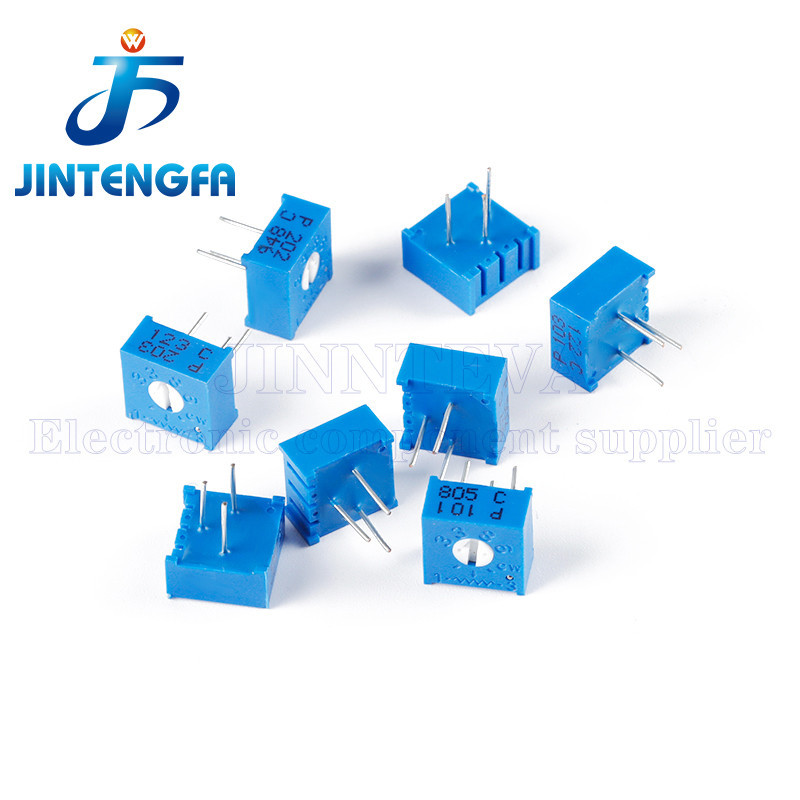 10PCS 386P 100R 200R 500R 1K 2K 5K 10K 20K 50K 100K 200K 500K 1M โอห์ม Trimpot Potentiometer 3386 10