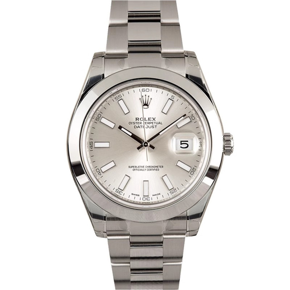 Rolex Rolex Log Type Series นาฬิกาผู้ชายกลไกอัตโนมัติสแตนเลส116300จานเงิน