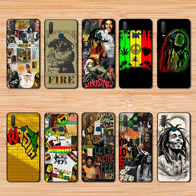 เคสโทรศัพท์ TPU สีดํานุ่มสําหรับ Huawei P30 Lite Y9 Prime 2019 Nova 4E bob marley design Case