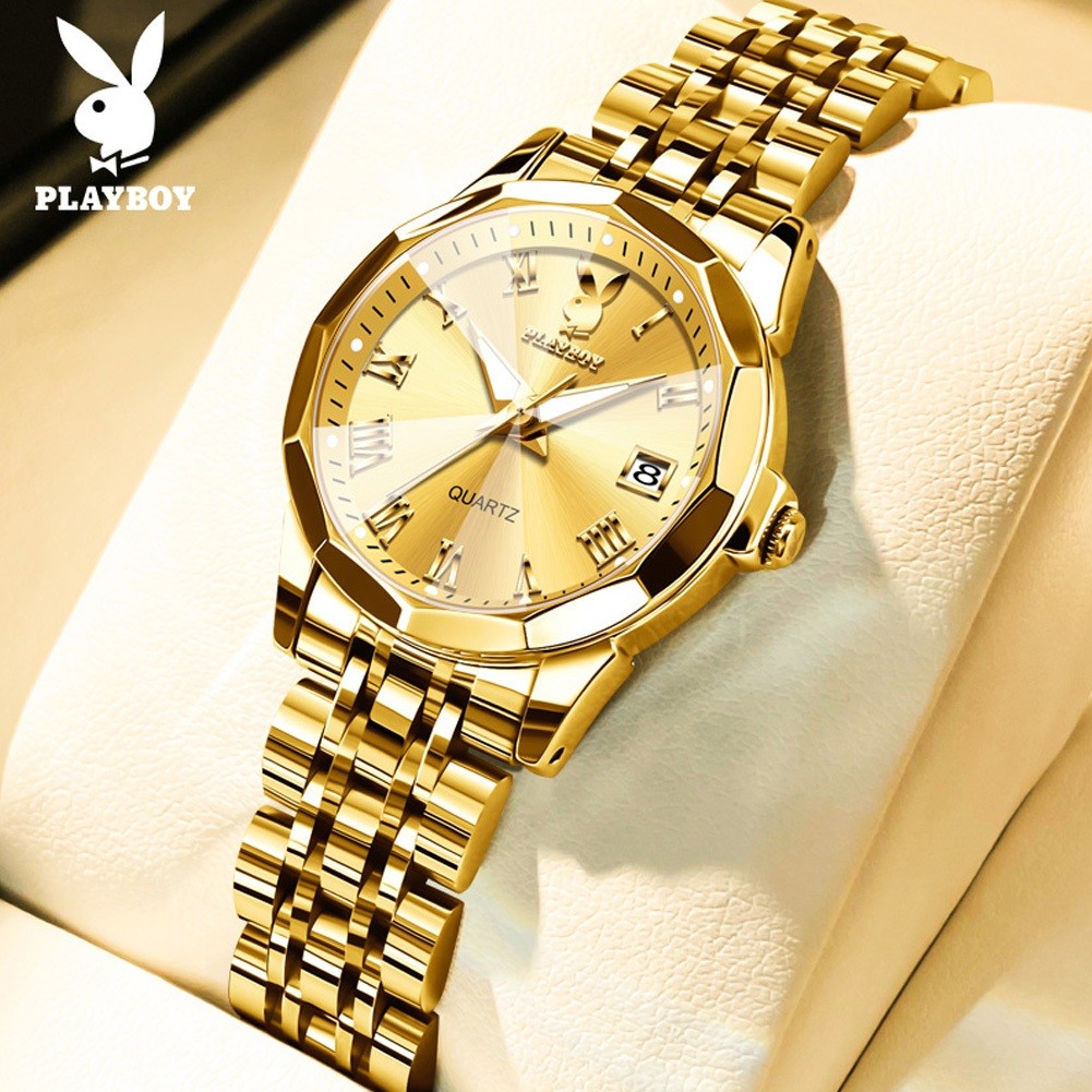 3502 Playboy Ladies Steel Band Watch