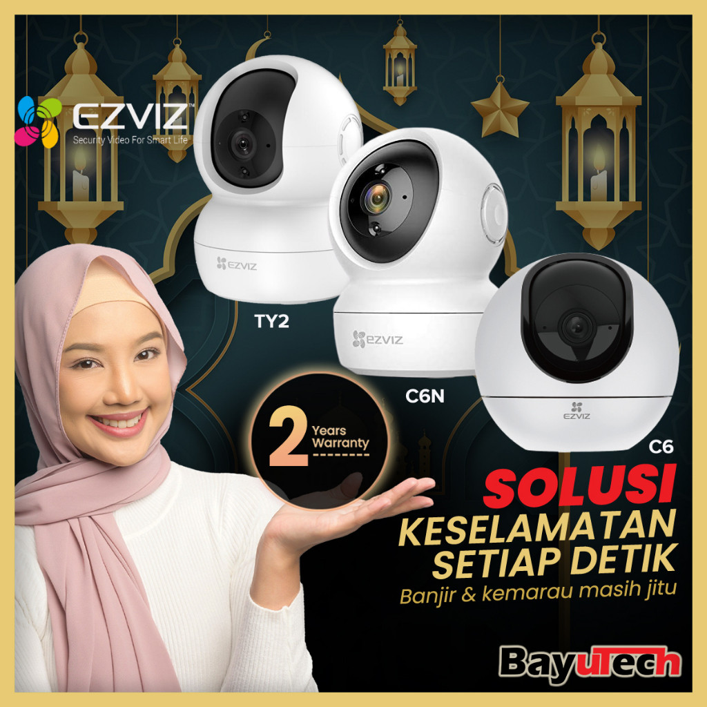 Ezviz C6N / C6CN / TY1 / TY2 / C6 * 2MP ~ 2K+ * กล้องวงจรปิดไร้สาย Pan & Tilt กล้อง IP , การติดตามก