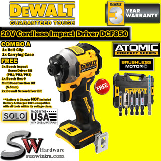 DEWALT ATOMIC™ 20V MAX* Brushless Cordless 3-Speed 1/4 in. Impact Driver Kit DCF850 DCF 850