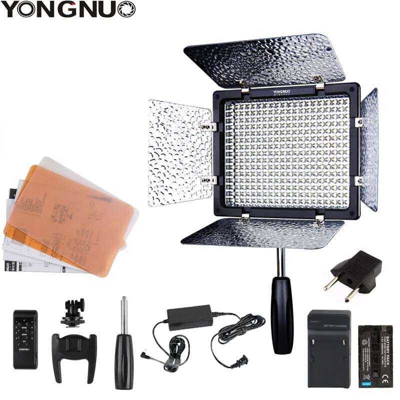 LED ไฟ วิดีโอ Yongnuo YN300 YN-300 III ปรับอุณหภูมิสีได้ 3200K-5600K สำหรับกล้องถ่ายรูป พร้อมอุปกรณ์