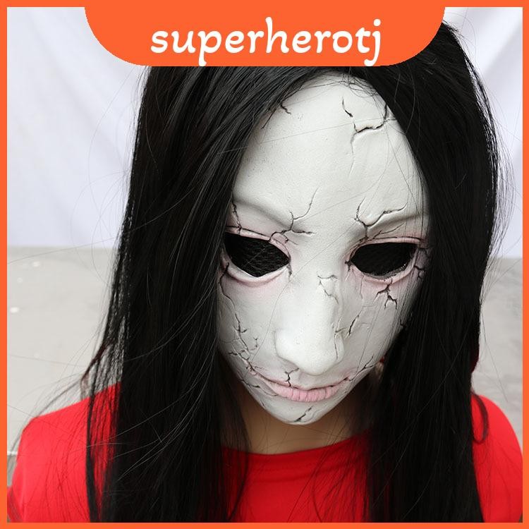 Girl Zombie Terrifying Latex Mask สําหรับเกมฮาโลวีนและหนีธีม