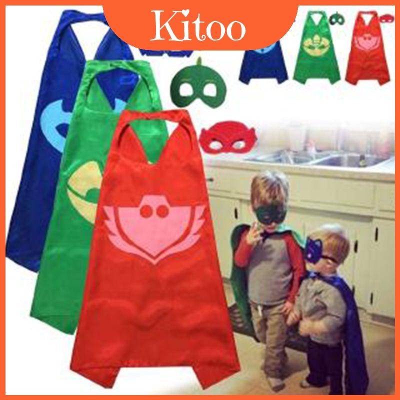 PJ Mask NobleKids ชุดคอสเพลย์พร้อมเคปและหน้ากาก สีสันสดใสสำหรับฮัลโลวีน