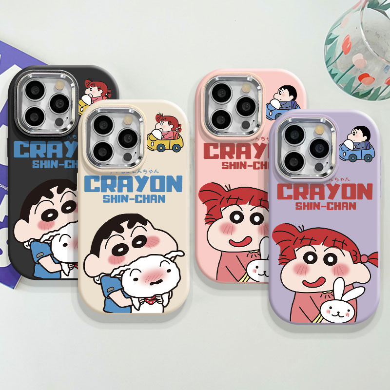น่ารัก Crayon Shinchan Xiaoai คู่เคสโทรศัพท์สําหรับ VIVO Y11 Y12 Y15 Y17 Y15S Y15A Y16 Y17S Y18 Y19 