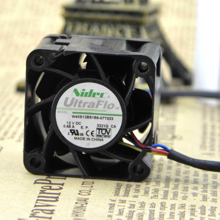 พัดลมแชสซี Nidec W40S12BS1B5-07T023 12V 0.66A 4 ซม.