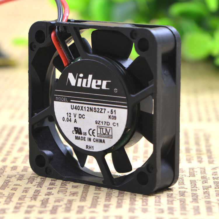 ยี่ห้อใหม่ Nidec U40X12NS2Z7-51 4010 4CM 12V 0.04A พัดลมระบายความร้อนที่เงียบสงบเป็นพิเศษ
