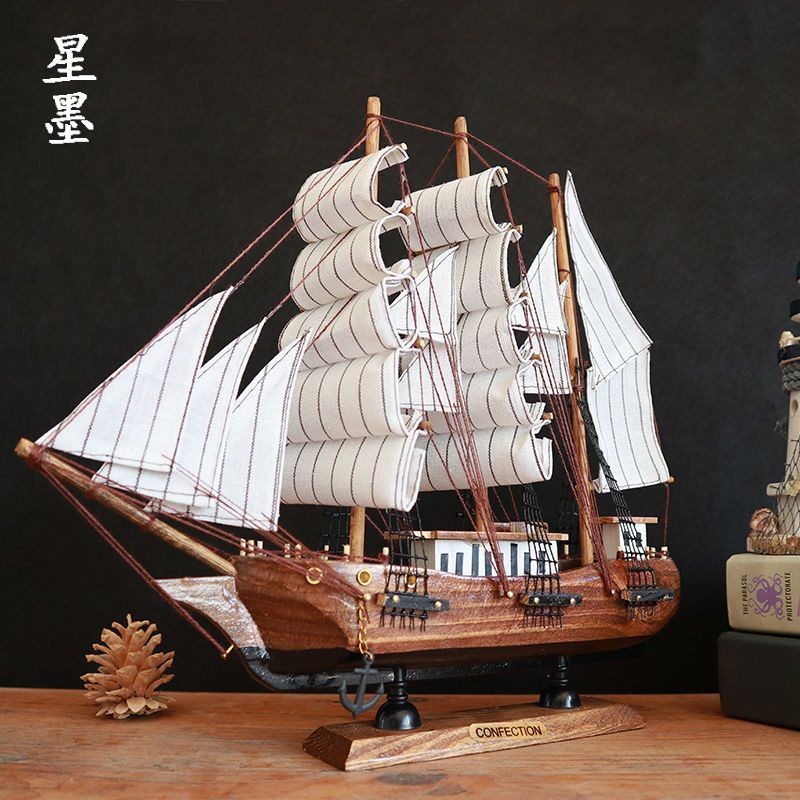 ร้อน!! เรือโจรสลัดเมดิเตอร์เรเนียน Sailing รุ่น Black Pearl Pirate Ship มิตรภาพเรือเครื่องประดับสําห