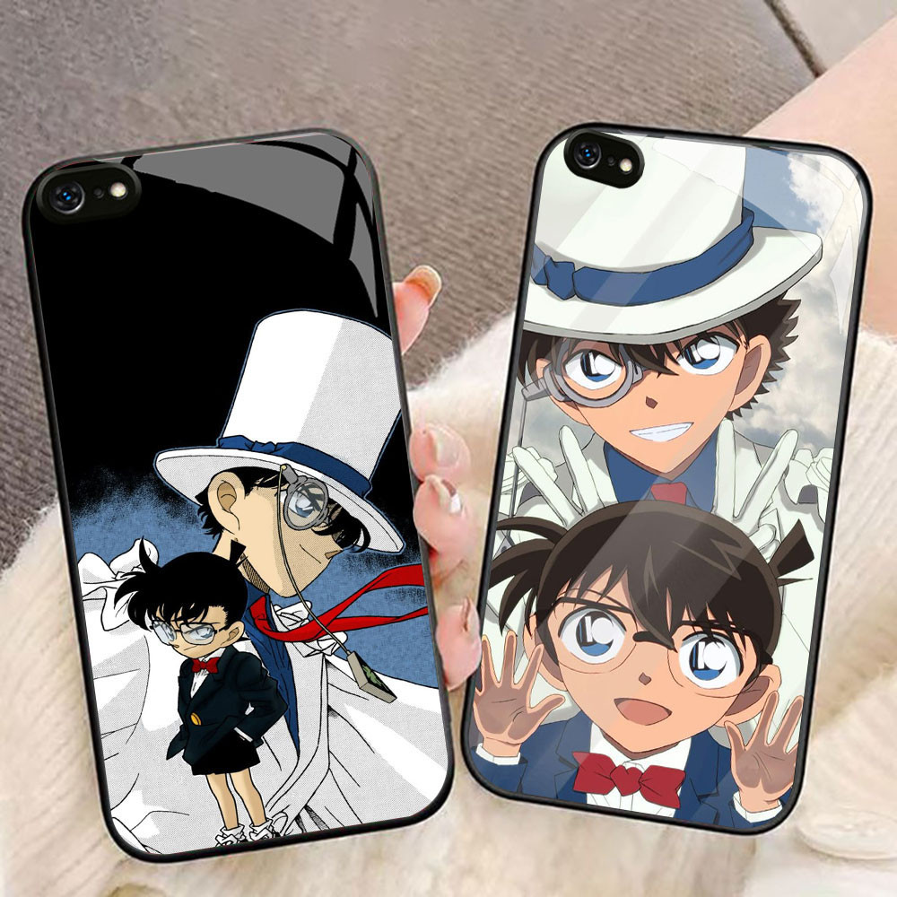 MK-57 Detective Liquid HD Glass Casing สําหรับ iPhone 6 6S 7 8 Plus SE X XS XR Max