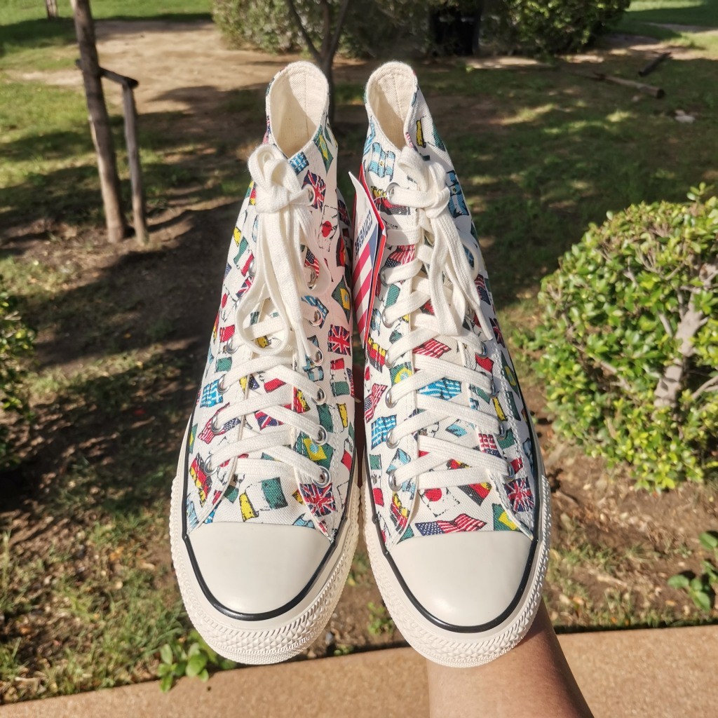 ♞,♘CONVERSE ALL STAR HI U.S. ORIGINATOR  " All Nations Flag "  2020 " SIZE 9 / 27.5 2025