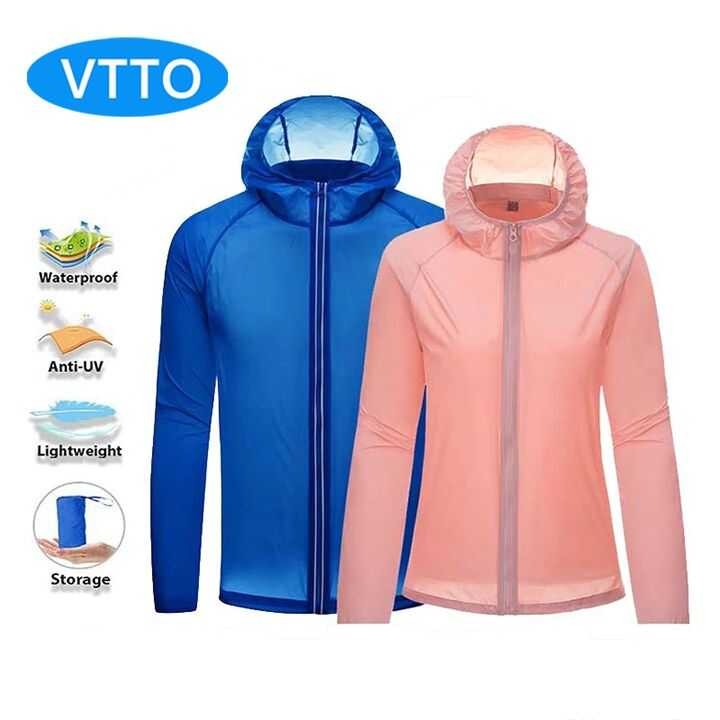 ❤ VTTO Camping Rain Jacket Men Women Sun Protection Jackets Waterproof Trekking Quick Dry Outdo
