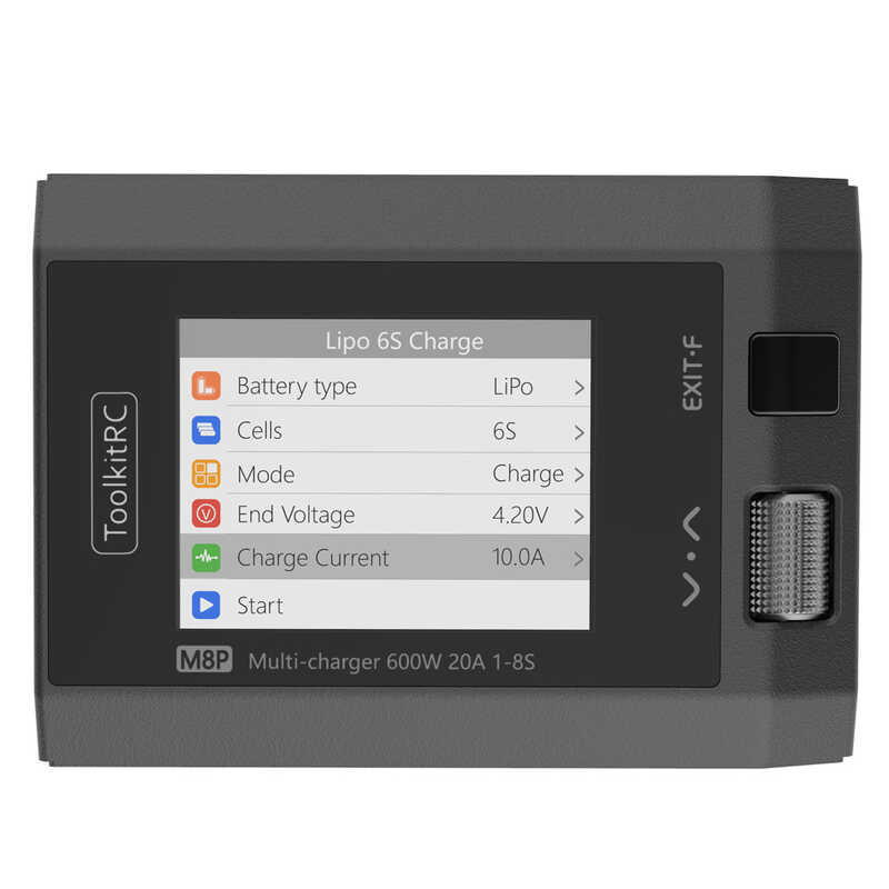 ➧ Toolkitrc M8p M8s อัพเกรด 600W 20A DC Balance Charger 1-8S Lipo Battery Checker ตั