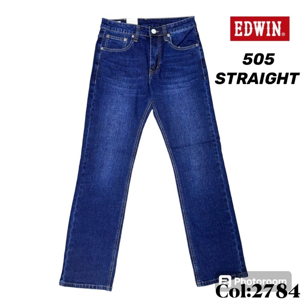 Edwin Mens Stretching Denim 505 Straight Denim Jeans 77052784-22 Dwbl