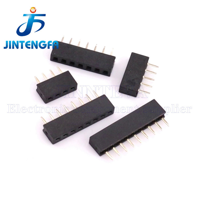 20PCS 2.0 มม.สีดําเดี่ยวแถวหญิง Header Connector 2P 3P 4P 5P 6P 7P 8P 9P 10P 12P 14P 15P 16P 20P 25P