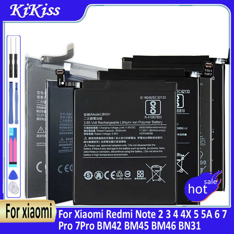 Xiaomi Redmi note 2 3 4 X 5 5A 6 7 Pro 7Pro แบตเตอรี่ BM42 BM45 BM46 BN31 BN41 BN43 BN45 BN48 BN4A