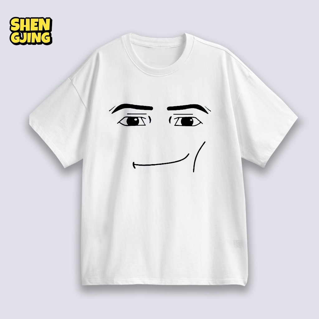 ใหม่ Unisex เสื้อยืด พิมพ์ลาย Roblox Man Face Game สําหรับผู้ชาย T-shirt เป็นกลาง