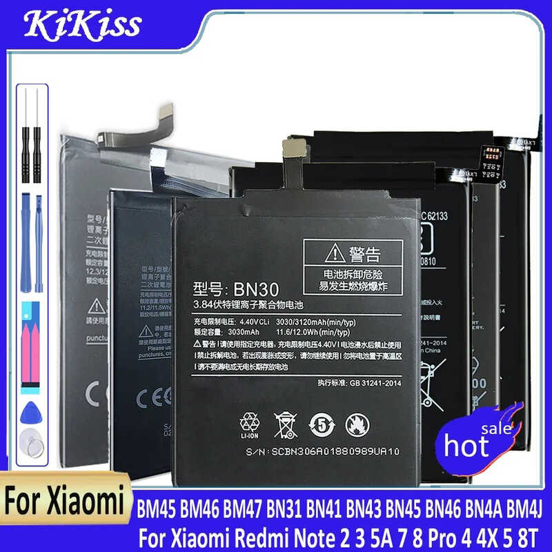 แบตเตอรี่ BM47,BM46,BM3B,BM49,BN41,BN43,BN30,BN45,BN4A,BN31, Xiaomi Hongmi 3,3S,4,4X,4A,5A,5 Plus