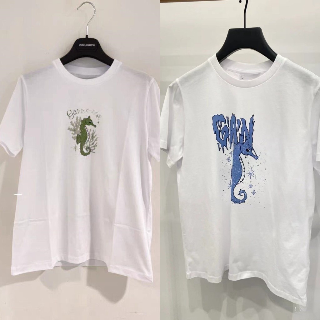 GANNI Early Spring New Autumn and Winter New Letter HaimaTT-shirt