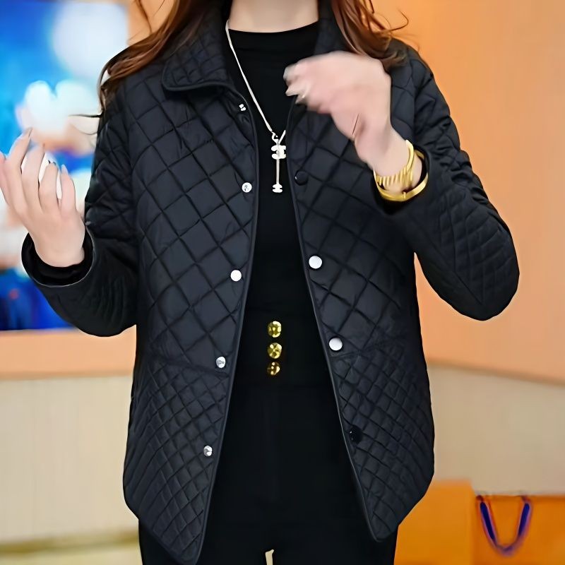 เสื้อแจ็คเก็ตผ้าฝ้ายเบาะเบาและบาง Zitong เสื้อแจ็คเก็ตแฟชั่นสตรีระดับไฮเอนด์เสื้อแจ็คเก็ตผ้าฝ้ายเบาะขนาดเล็กแฟชั่น Kor