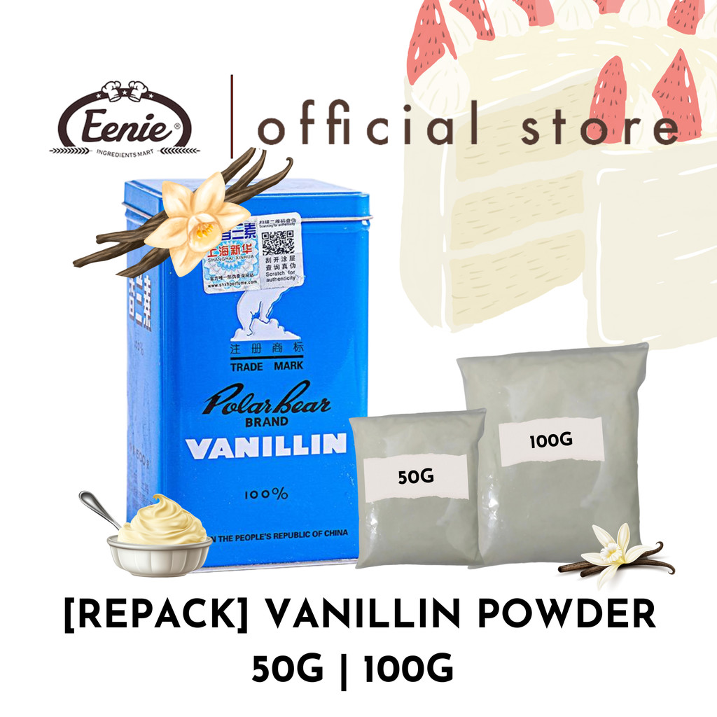 [REPACK] POLAR BEAR VANILLIN POWDER SERBUK VANILLIN 50G 100G