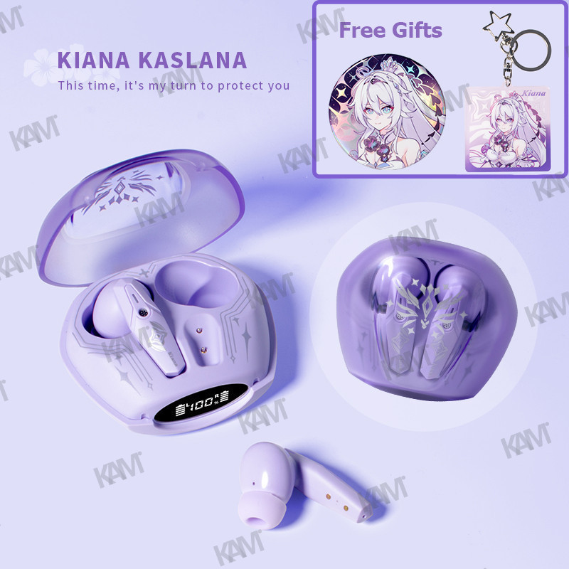 Kam Honkai Impact 3 Kiana Kaslana Herrscher of Finality หูฟังไร้สาย บลูทูธ 5.3 ตัดเสียงรบกวน หูฟังส