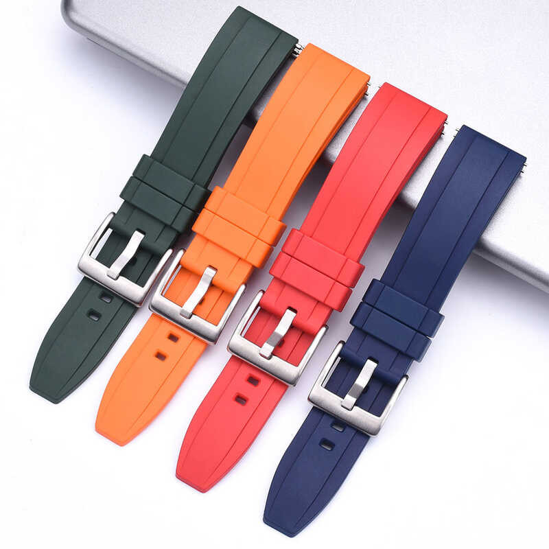 Grade Premium FKM Rubber 20Mm 22Mm 24Mm Watch Strap Quick Relase Watchbands