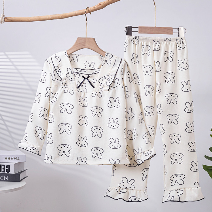 [เรือจากมะนิลา] Eid Mubarak ชุดเด็กแขนยาวคอเหลี่ยมสาวหวาน Loungewear สําหรับ 5 - 6 ปี