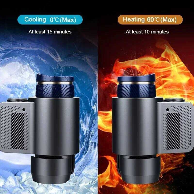 ▥ ใหม่ 2-In-1 Smart Car Cooler อุ่นถ้วยสําหรับกาแฟนมเเครื่องทําความร้อน Coog Mug Travel Mini