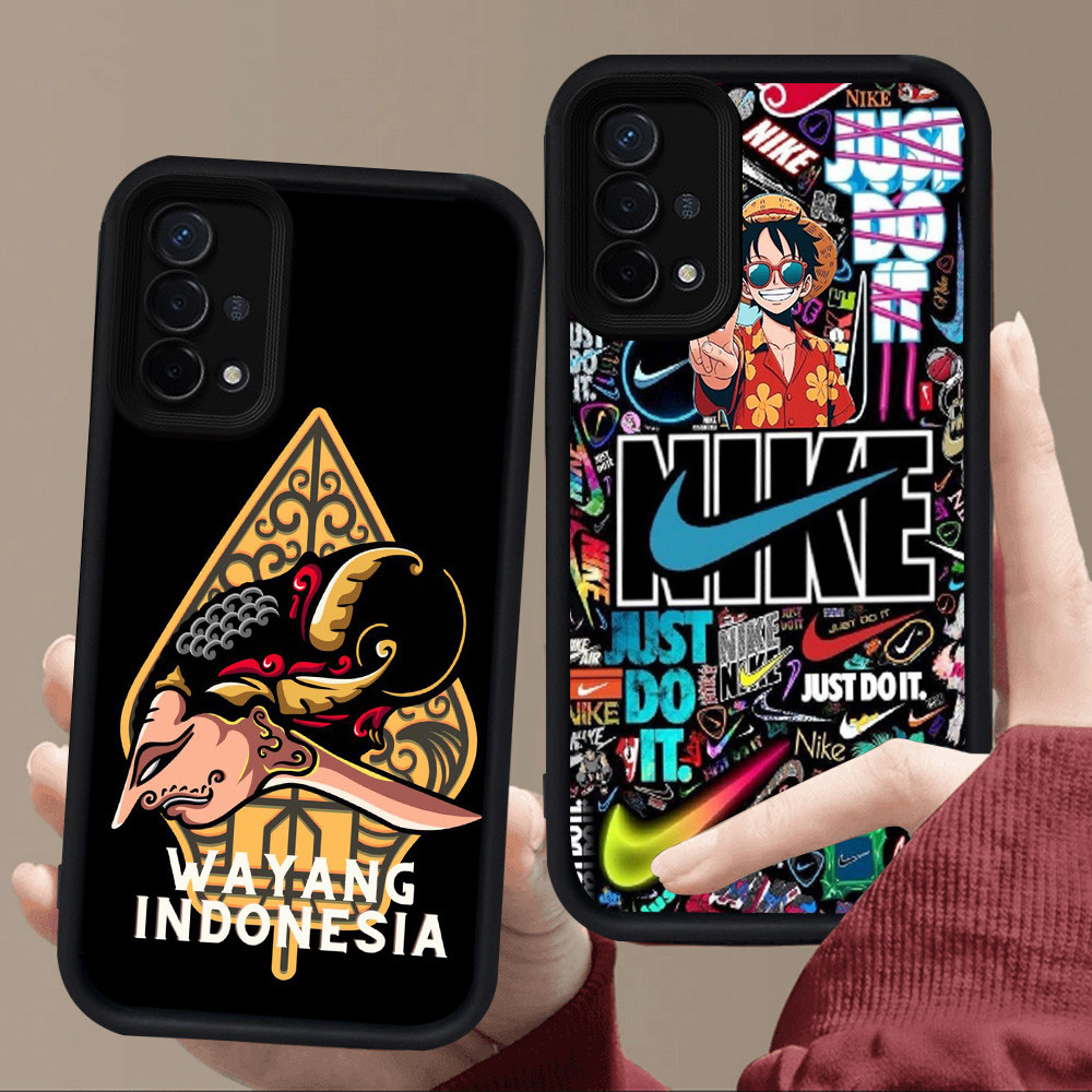 E93 แฟชั่นสําหรับซิลิโคนสีดํา OPPO Reno 4F A35 A16E A54 A93 A15 4 A16K A15s F17 Pro Lite