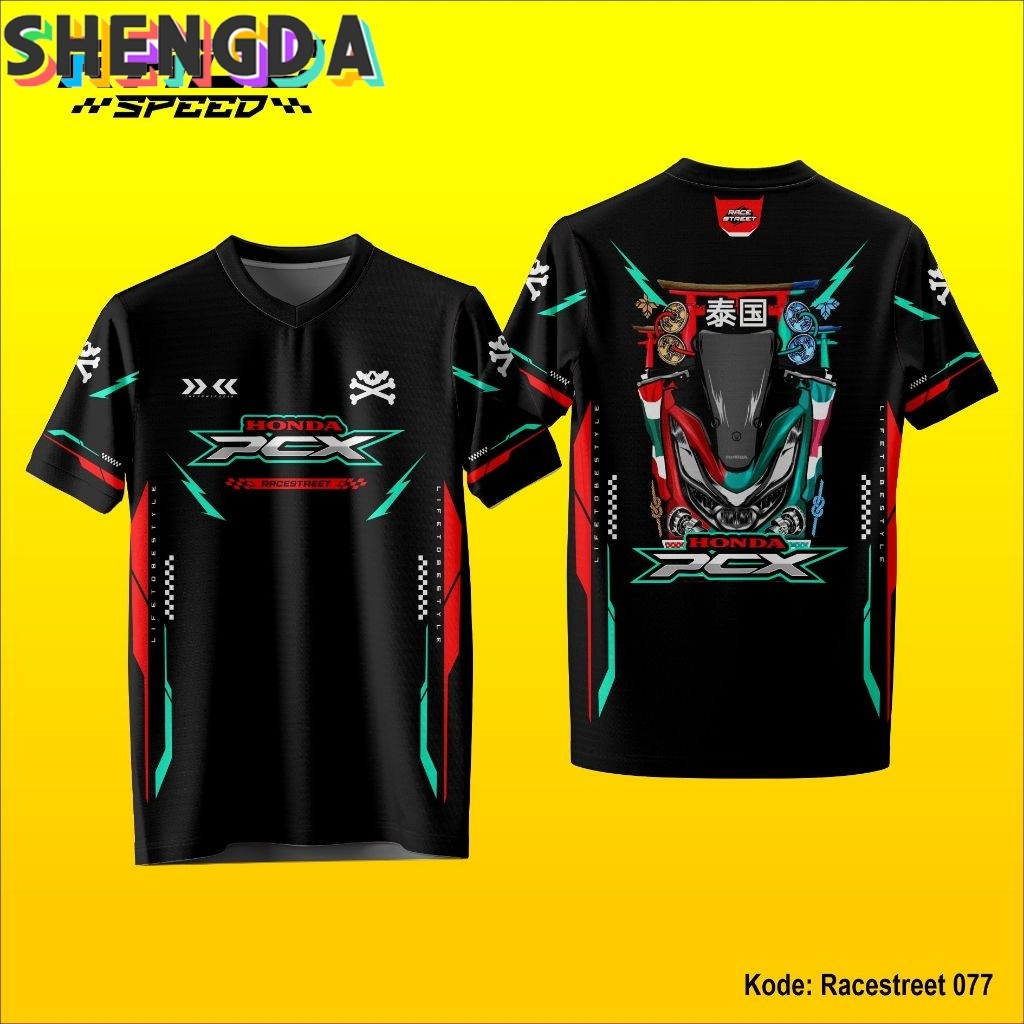 2nd PCX Street Race เสื้อมอเตอร์ไซค์ Rc 77
