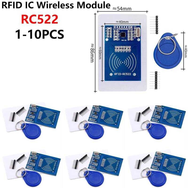 ชิ้น 1-10 MFRC-522 RC-522 RC522 เสาอากาศ RFID ไร้สาย สำหรับ Arduino KEY SPI Writer Reader โมดูลการ์ด