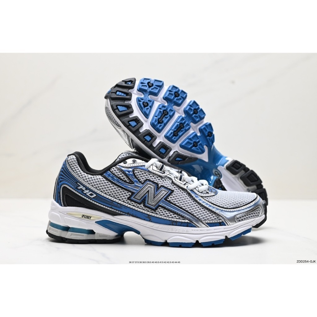 New Balance NB 740 รองเท้าผ้าใบแฟชั่นสําหรับผู้ชายและผู้หญิงสีขาวสีฟ้า MR740SB