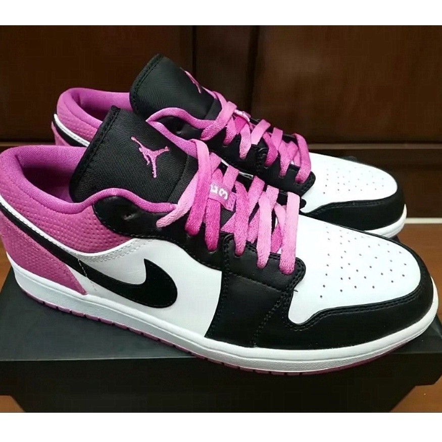 ♞Nike Air Jordan 1 Low '' Laser Blue Cyber Green Magenta Sneakers