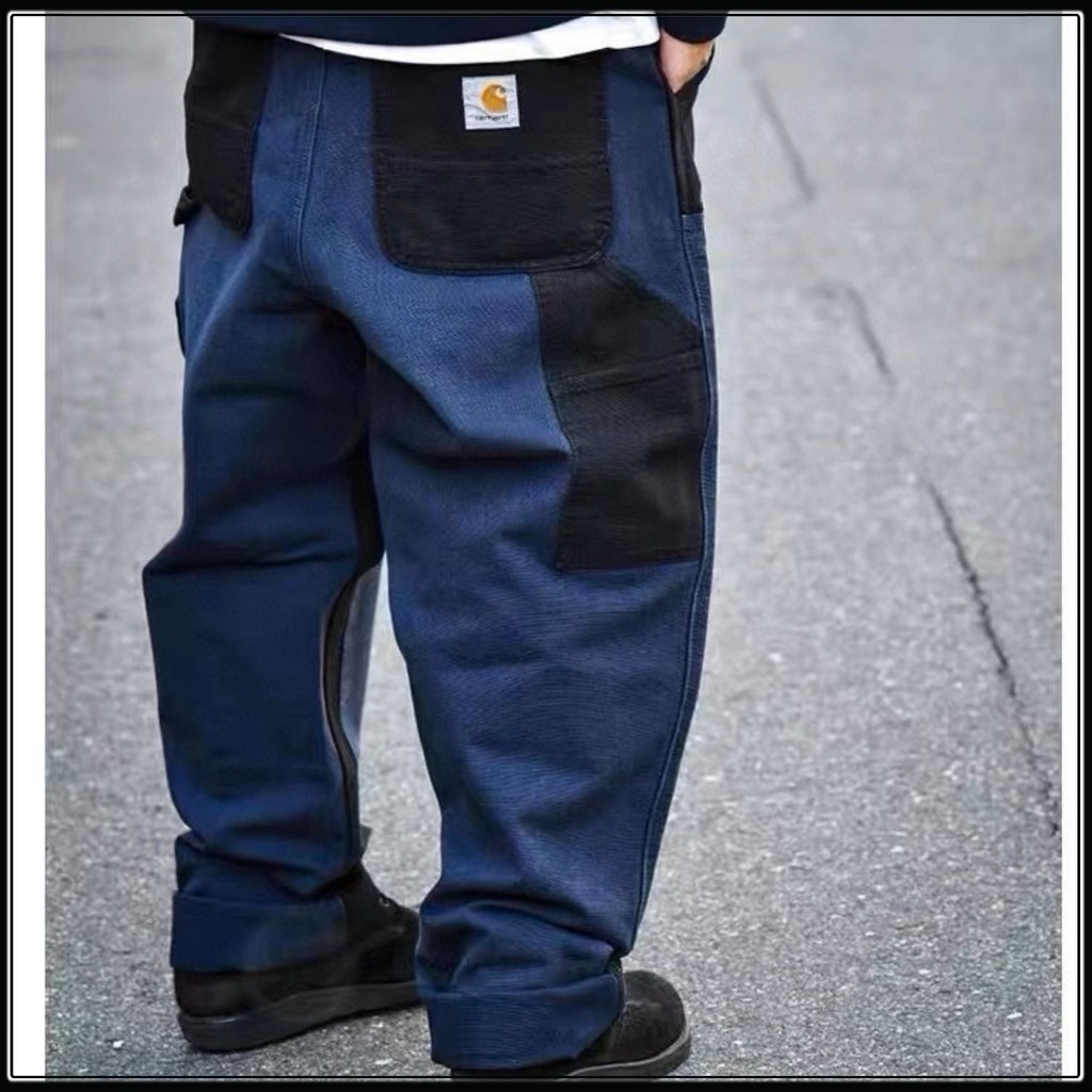 Carhartt W IP Carhartt Patchwork Logging Pants สบายทนทาน Overalls