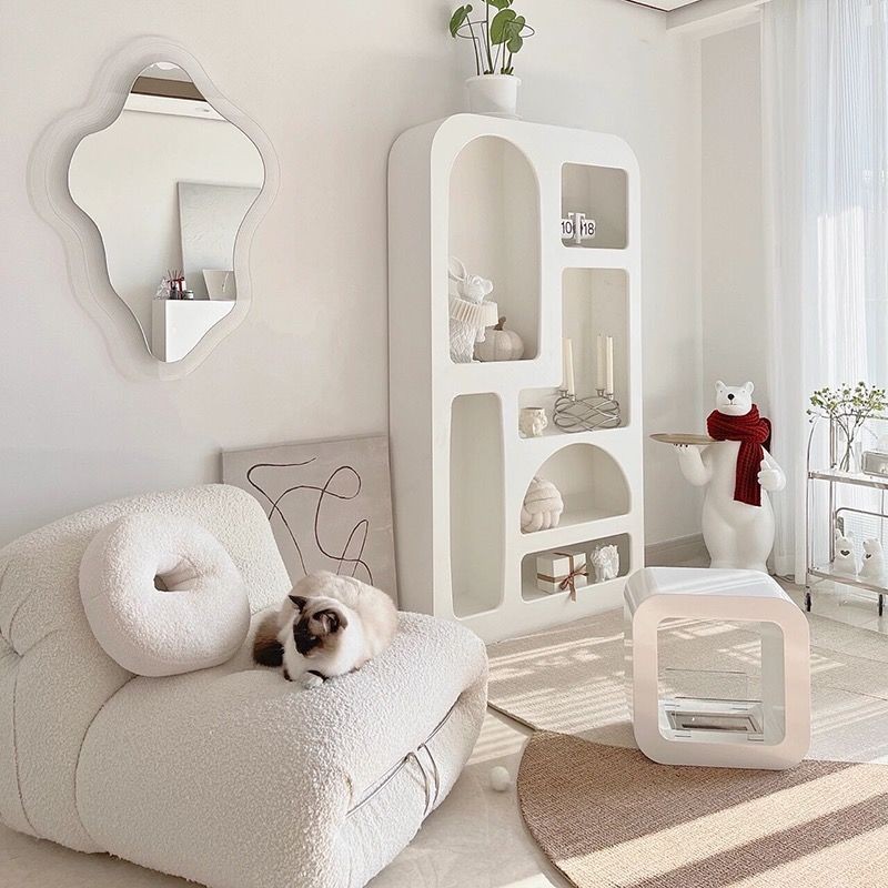 🔥ของแท้🔥 White Cave Cabinet Beauty Salon Display Cabinet Product Display Decorative Cabinet Nordi