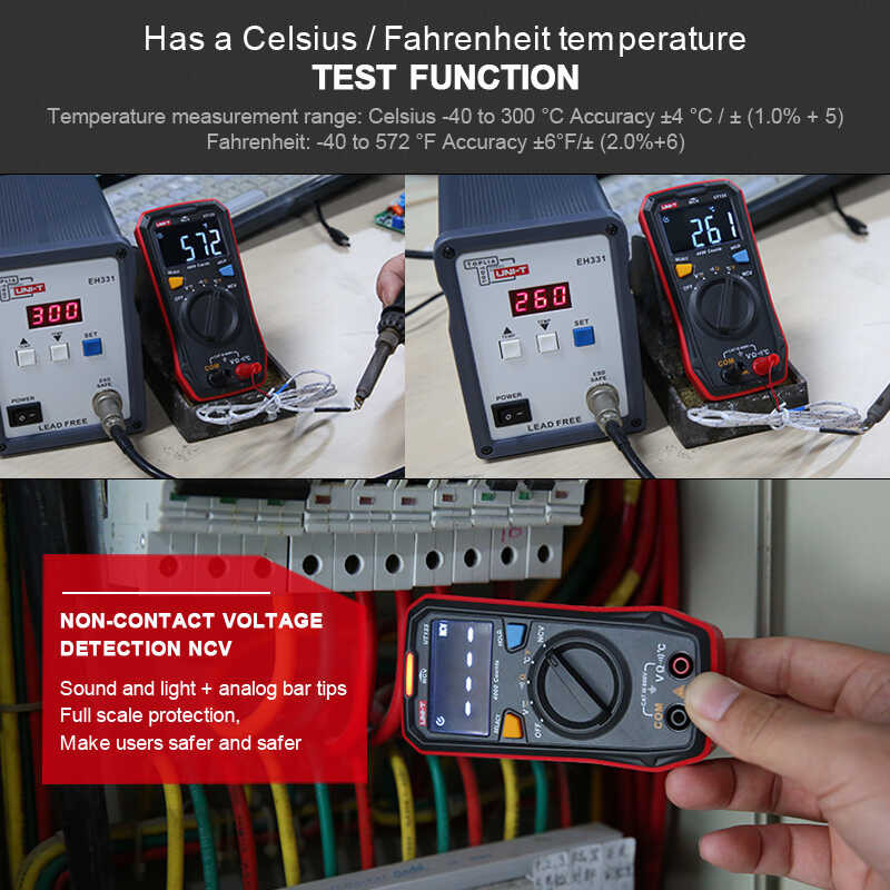 ❤ 11.11(Uni-T Original)Ut123บ้านกระเป๋าเครื่องวัดดิจิตอลขนาดเ