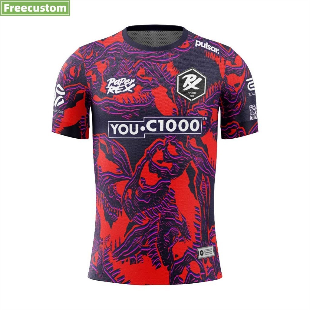 หมายเลขชื่อที่กําหนดเองฟรีJersey PAPER REX ใหม่ 2024 24/25 SG/KR ฟรี NICKNAME, หมายเลข, และสติกเกอร์