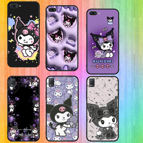 นุ่มสีดํา OPPO A3S A5 A37 Neo 9 A57 4G A5S A7 A59 F1s A77 F3 A83 A1 A1K P3Kuromi เคสโทรศัพท์