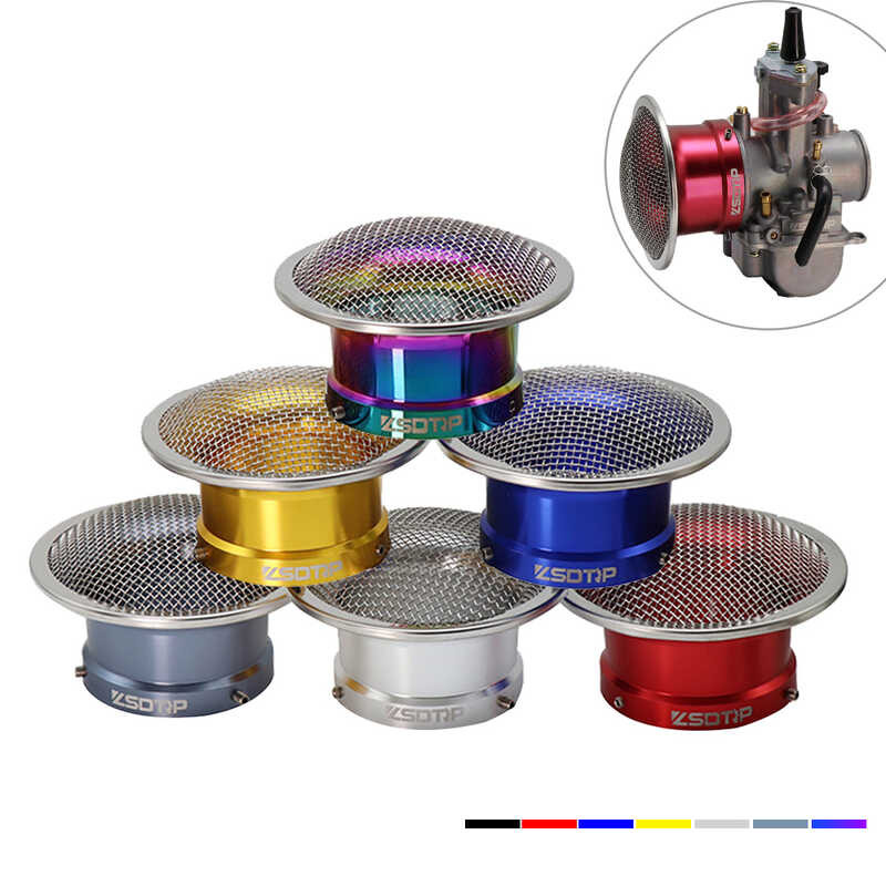 ZSDTRP 55Mm Motorcycle Modified Air Filter Horn Cup With Mesh Net For PWK 32Mm 34Mm Carburetor