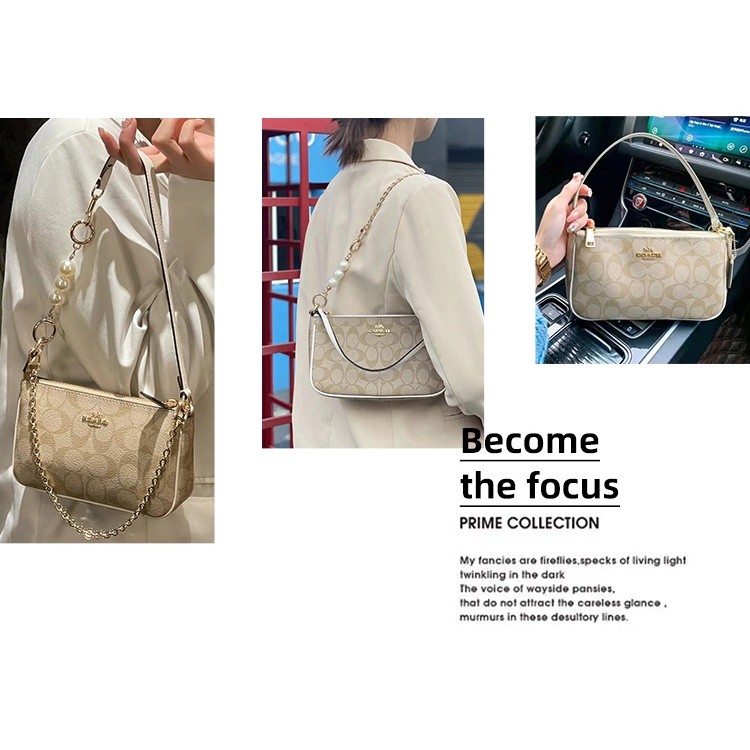 ♞,♘,♙กระเป๋า Coach แท้ underarm bag F36674 crossbody bag pom