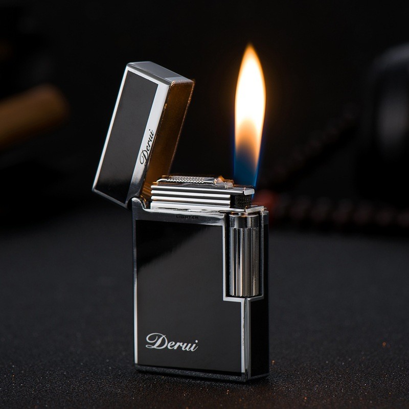 L Derui 1009 เสียงดังง่ายไฟแช็กพองบดล้อเปลวไฟด้านข้างยิง high-end ของขวัญไฟแช็กซัพพลายเออร์