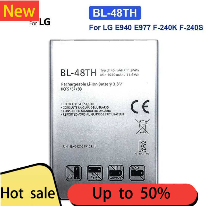 BL-48TH แบตเตอรี่ LG E940 E977 F-240K F-240S สำหรับ Optimus G Pro D686 E980 E985 E986 3140mAh