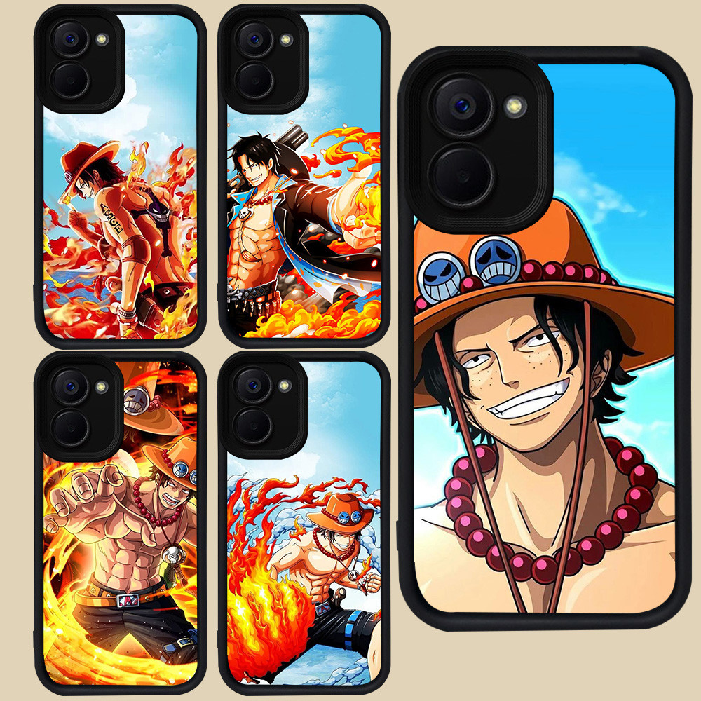 ปลอกสีดําสําหรับ VIVO Y03 Y27 Y28 Y18 Y28s Y03t Y17S Y27s Y36 Y18i R75 One Piece Ace