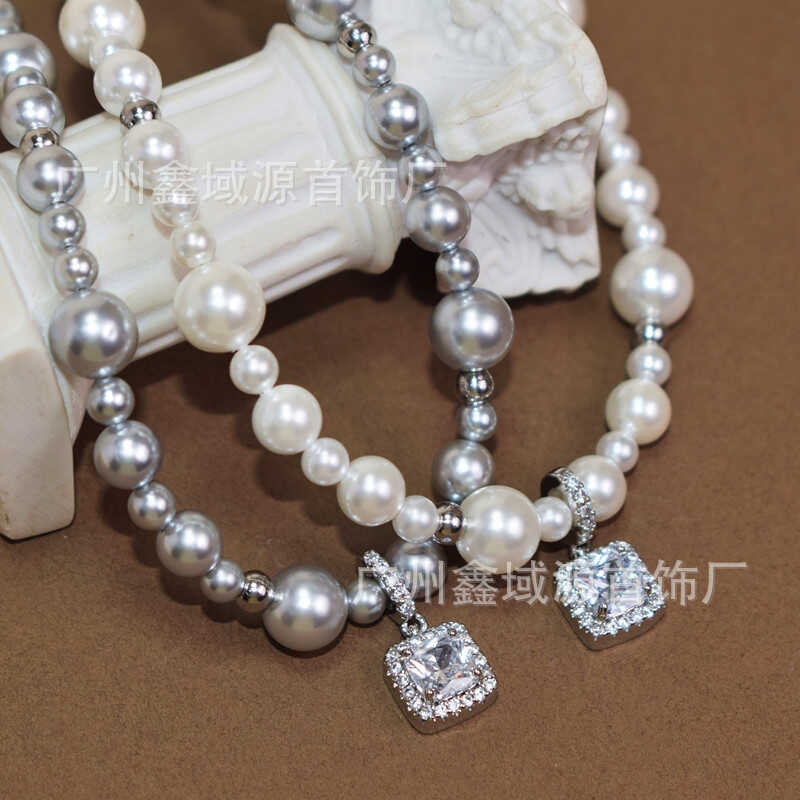 Hes น้ําหอมขนาดเล็ก Mother-Oyster สร้อยคอมุกโซ่กระดูกไหปลาร้าหรูหราเครื่องประดับเครื่องประดับระดับไฮ