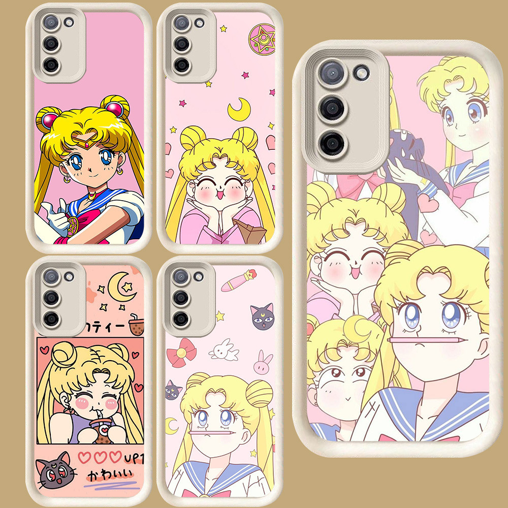 R93 อะนิเมะ Sailor Moon สําหรับ Samsung A03S F02S M02S A71 A02 A51 A31 J4 A03 Core A02S M02 J6 Plus 