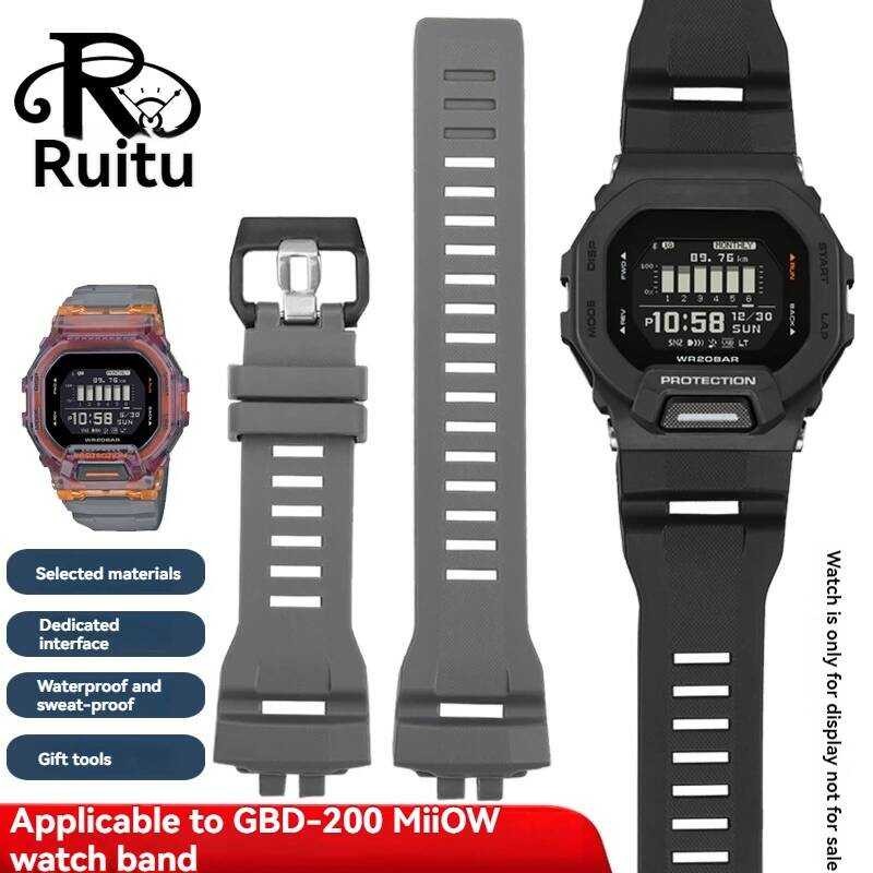 Gbd-200 สําหรับ G-Sho Gbd-200-1A Gbd-200Rd-4 Cat Man Series เรซิ่นซิลิโคนสายนาฬิกาและสายรัดข้อมือกี