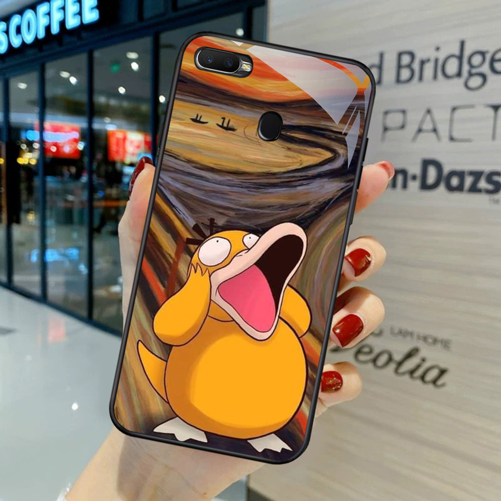 NA-64 Pikachu Pokemon HD Softcase Glossy Glass สําหรับ OPPO A7 A12 A12S A11K A5S F9 F7 F5 Realme 2 P