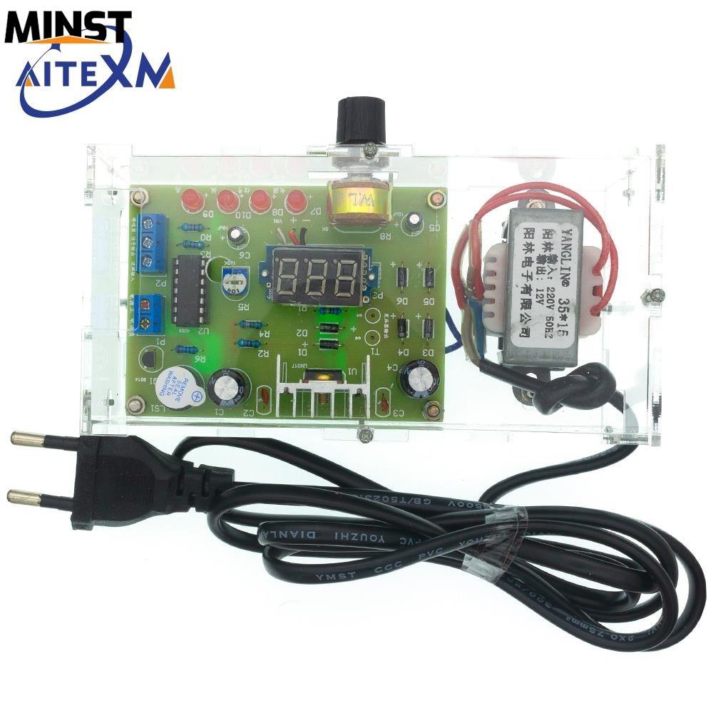 DIY ชุด LM317 แรงดันไฟฟ้าควบคุม 110V 220V ถึง 1.25V-12.5V Step-down โมดูลแหล่งจ่ายไฟ PCB Board